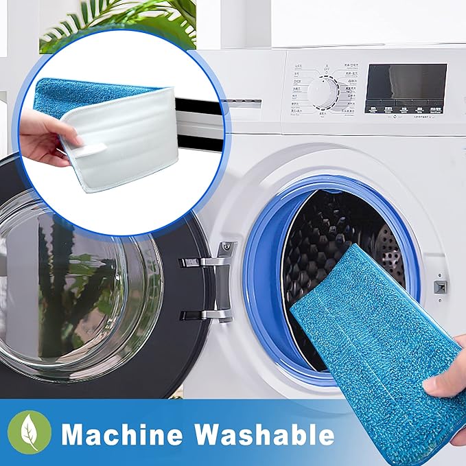 Mr. Towels Premium Microfiber Floor Mop + 2 Reusable 18" Washable Mop Pads. 360 Rotating Aluminum Extended Handle, Adjustable 33" - 60". The Perfect Solution as Tile, Laminate, Hardwood Floor Cleaner