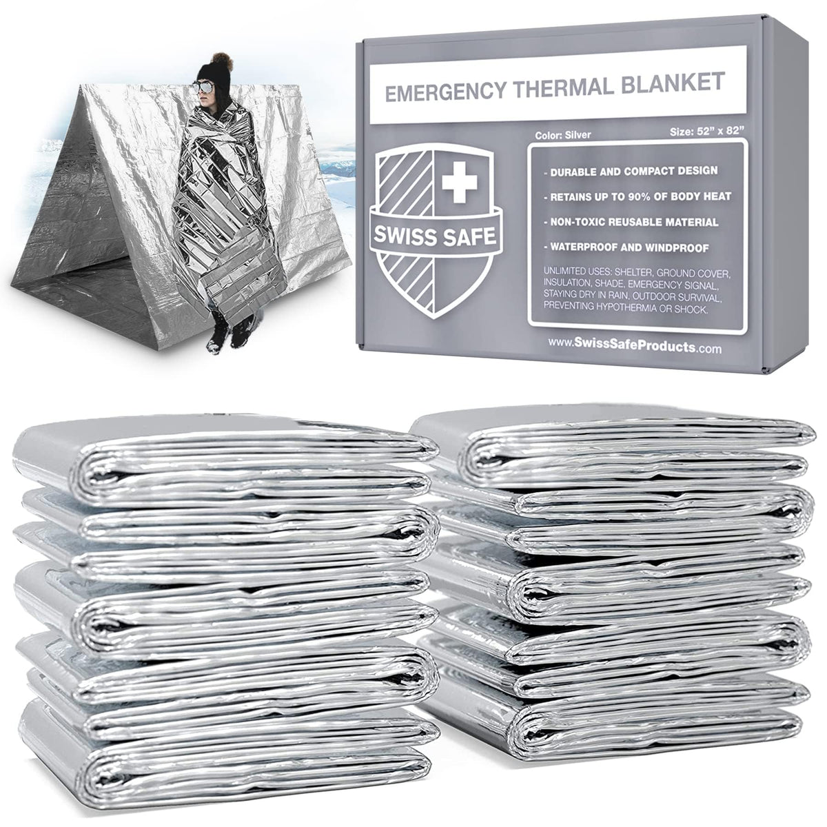 Swiss Safe Emergency Blanket for Camping, Car - Image 1