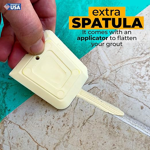 Tile Grout Repair Kit - Premixed and Ready to Use for Kitchen Tiles, Shower & Bathroom Grout, Waterproof Formula / 250g - 8,8oz - 0.55 lb (Cream/Ivory)