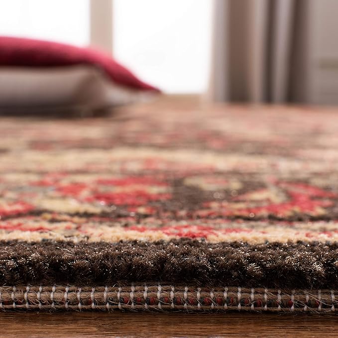 SAFAVIEH Mahal Collection Accent Rug - 3' x 5', Brown & Beige, Traditional Oriental Design, Non-Shedding & Easy Care, Ideal for High Traffic Areas in Entryway, Living Room, Bedroom (MAH693T)