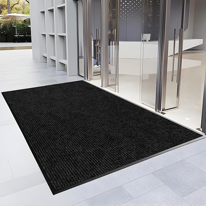 3′ x 46′ Front Door Mat Indoor Outdoor Entrance, Commercial Floor Mat Heavy Duty Dirt Trapper Entryway Doormat, Custom Size Non Slip Rubber Backing Welcome mat, Door Mat for High Traffic Area