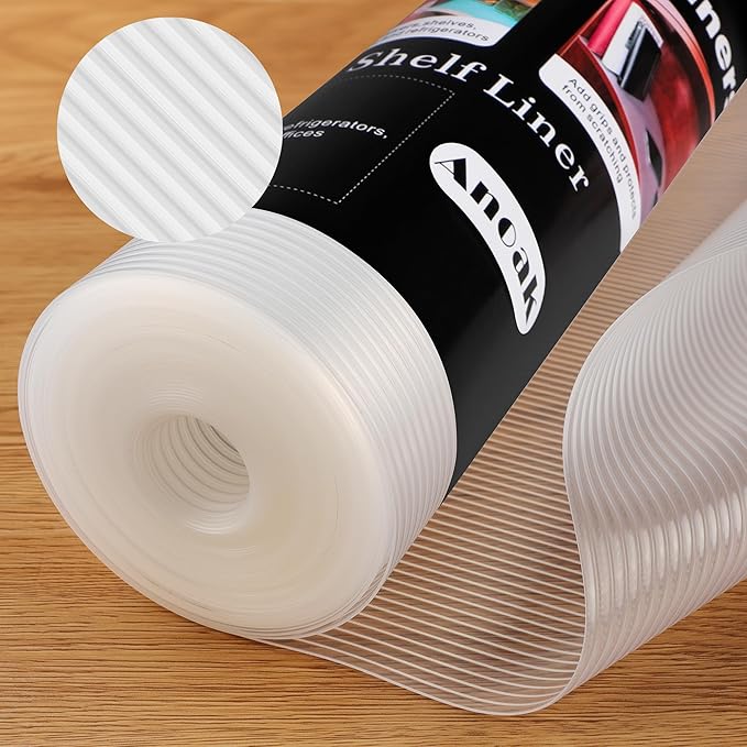 Anoak Shelf Liner, 14 Inches x 30 FT(360 Inch) Non-Slip Cabinet Liner, Washable Waterproof Durable Non Adhesive Shelf Liners for Kitchen, Drawer, Refrigerator