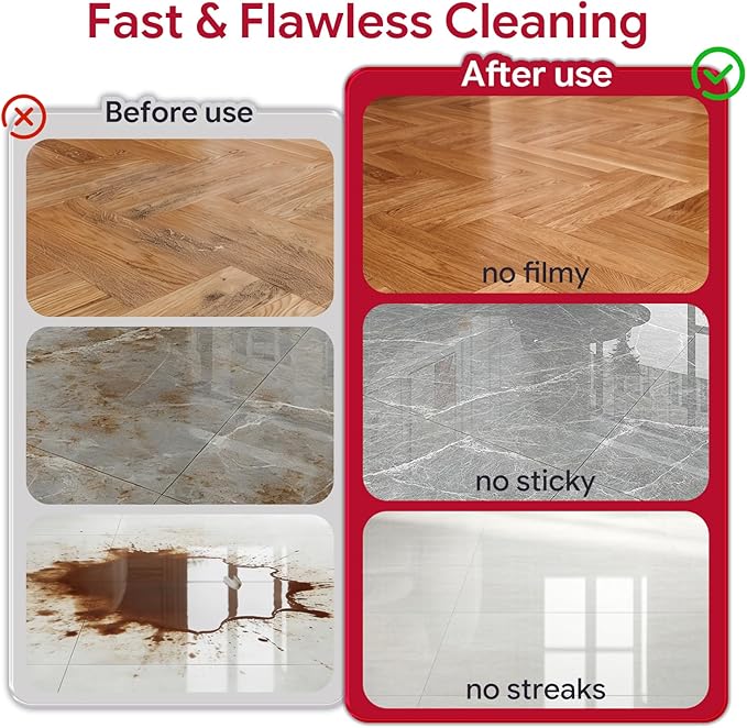Floor Cleaner Compatible with Tineco Cleaning Solution, Suitable with All Robotic Vacuum Mop and Cordless Wet/Dry Vacuum Mop Cleaner, Multi-Surface Deodorizing & Cleaning Solution (2.5 L, Rose)