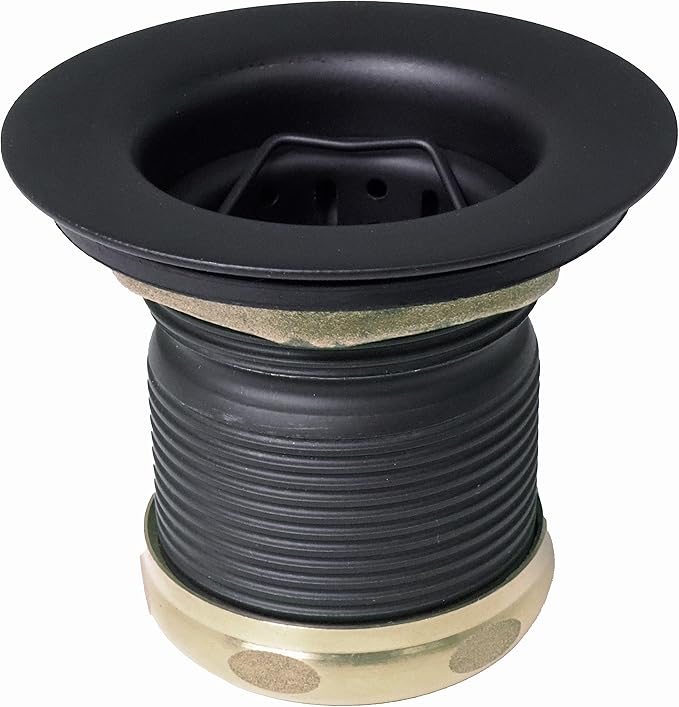Westbrass A218-62 Junior Bar and Laundry Sink Drain Assembly with Removable Strainer Basket, Matte Black
