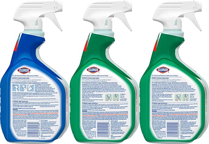 Clorox Clean-Up Multi-Surface Cleaner with Bleach, 32 Fl Oz Ea, Pack of 3 (Pack May Vary)
