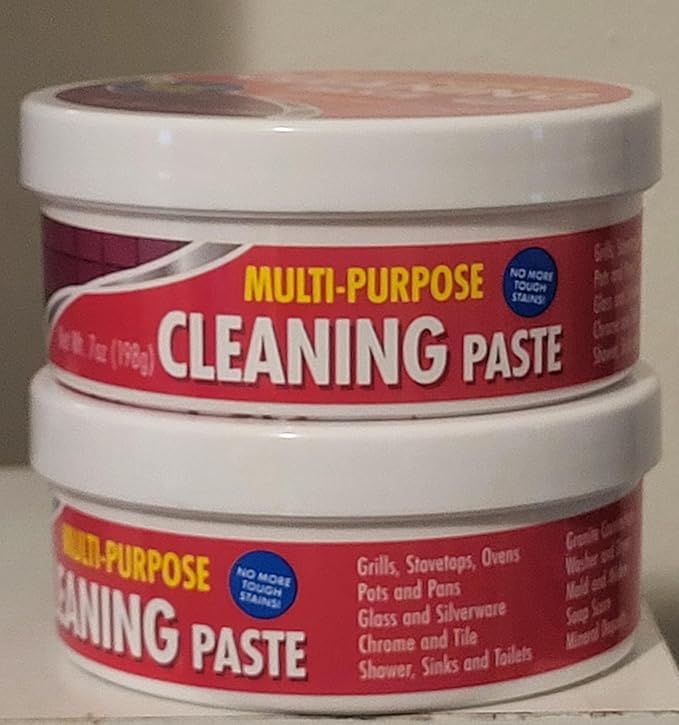 (2 PACK) Multi-Purpose Cleaning Paste, 7 Oz, 2 Pack For Kitchen, Bathroom, Laundry Room