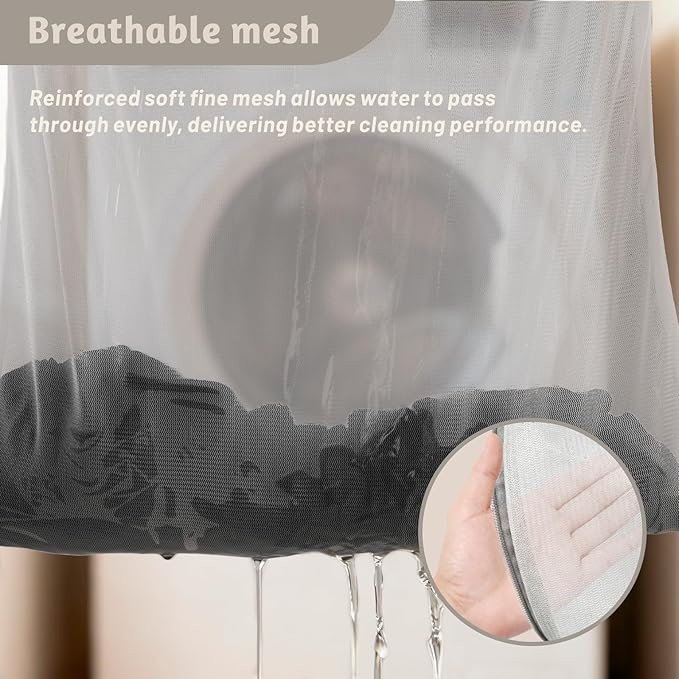 3 Pcs Premium Fine Mesh Laundry Bags, 3 Jumbo 24 x 24 Inches Durable Laundry Wash Bags with Sturdy Zipper for Delicates, Laundry Bag for Delicates, Garment Bag for Washing Machine (3 Jumbo)
