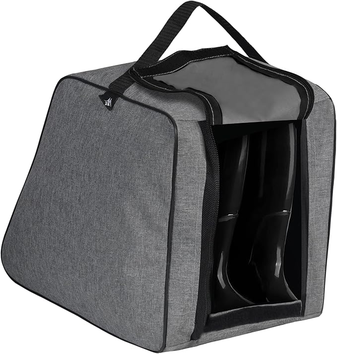 Shoe Bag Waterproof Sports Golf Boot Bag | Odor-Resistant Gym Kit Organiser Storage | Hiking Travel Dust-Proof Storage Bag for Wellington, Cowboy, Football, Rugby, Cricket Shoe (Grey)