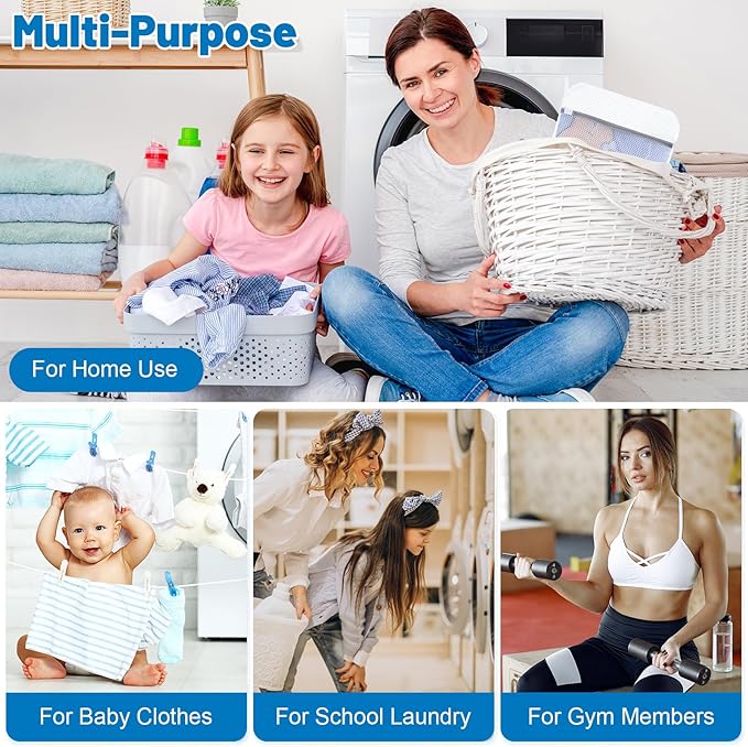 4 PCS Durable Honeycomb Mesh Laundry Bags for Delicates with Zipper, 12" x 16"+16" x 20" Reusable Laundry Bag Mesh Wash Bags for Washing Machine for Clothes, Shoes, Socks, Bra (2M + 2L, White)
