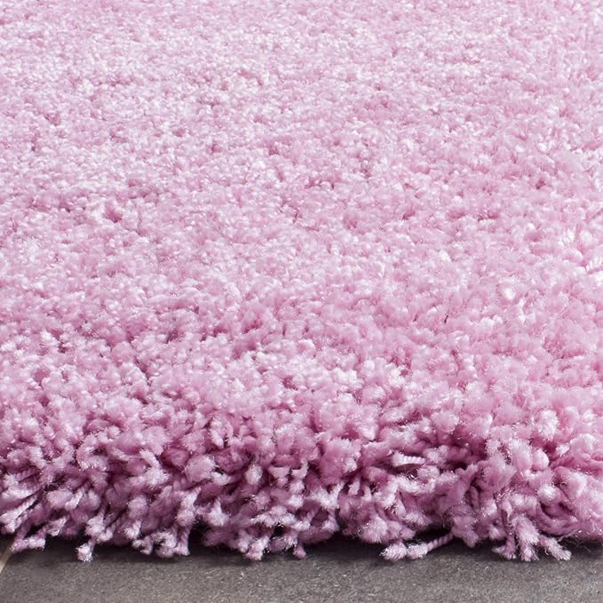 SAFAVIEH Santa Monica Shag Collection 9' x 12' Pink SGN725 Solid Non-Shedding Living Room Bedroom Dining Room Entryway Plush 2-inch Thick Area Rug