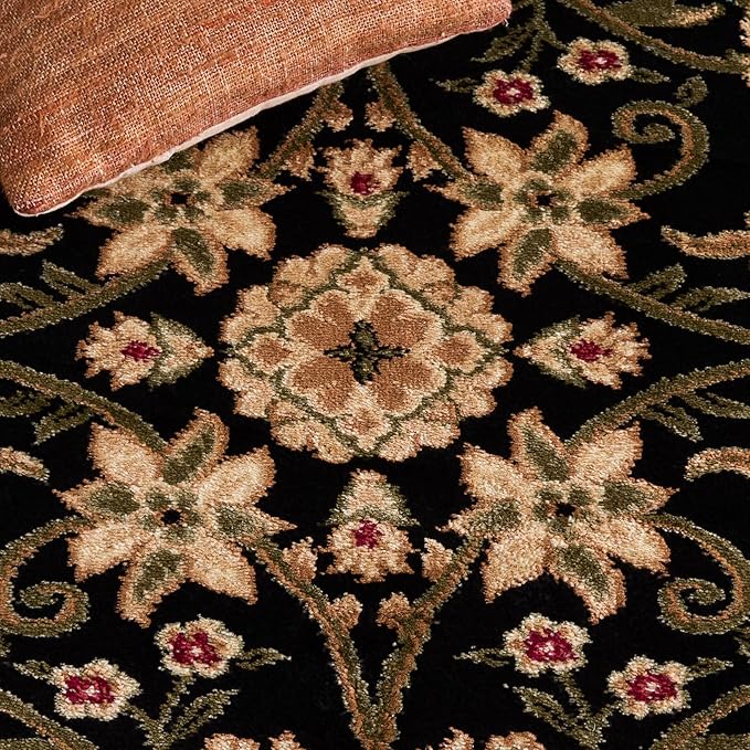 SAFAVIEH Lyndhurst Collection Accent Rug - 2'3" x 4', Black & Ivory, Traditional Oriental Design, Non-Shedding & Easy Care, Ideal for High Traffic Areas in Entryway, Living Room, Bedroom (LNH212A)