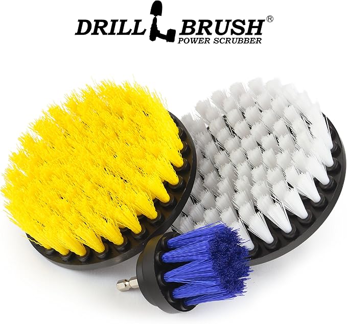 Spin Brush for Cleaning Bathroom - Cleaning Scrub Brush - Nylon Brushes for Cleaning - Soft Cleaning Brush - Thin Cleaning Brush for Tight Spaces - Boat Cleaning Brush - Tile Scrub Brush - Grout Tool