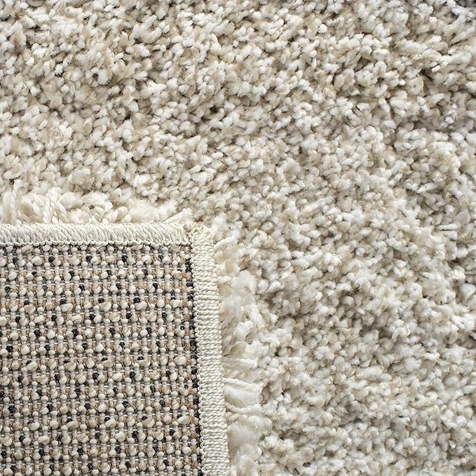 SAFAVIEH Hudson Shag Collection Runner Rug - 2'3" x 6', Ivory & Grey, Modern Trellis Design, Non-Shedding & Easy Care, 2-inch Thick Ideal for High Traffic Areas in Living Room, Bedroom (SGH281A)
