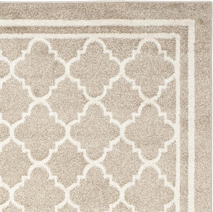 SAFAVIEH Amherst Collection Area Rug - 10' x 14', Wheat & Beige, Moroccan Trellis Design, Non-Shedding & Easy Care, Ideal for High Traffic Areas in Living Room, Bedroom (AMT422S)