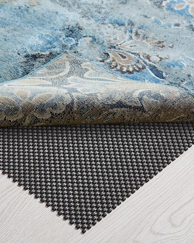 Veken 4x6 Ft Rug Pad Gripper for Hardwood Floors, Non Slip Black Rug Pads for Area Bedroom Rugs, Thick Rug Grippers for Tile Floors, Under Carpet Anti Skid Mat, Keep Your Rugs Safe and in Place