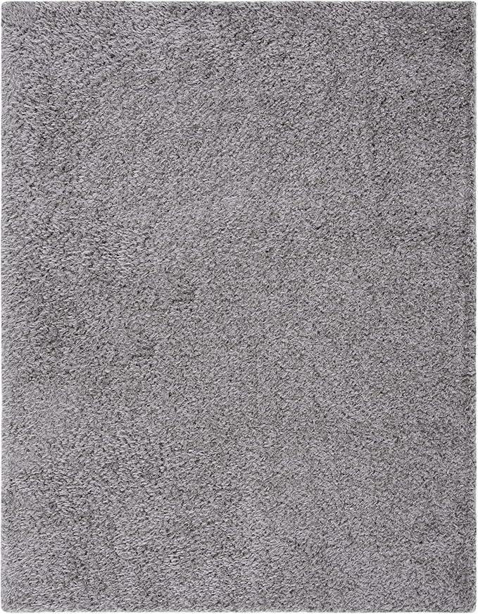 SAFAVIEH Lindsay Shag Collection Area Rug - 5'3" x 7'6", Dark Grey, Contemporary Design, Ideal for High Traffic Areas in Living Room, Bedroom & Dining Room (LNS560G-5)