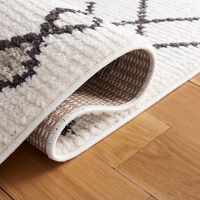 SAFAVIEH Moroccan Tassels Collection Runner Rug - 2'2" x 9', Ivory & Orange, Modern Boho Rustic Design, Non-Shedding & Easy Care, Ideal for High Traffic Areas in Living Room, Bedroom (MRT105A)