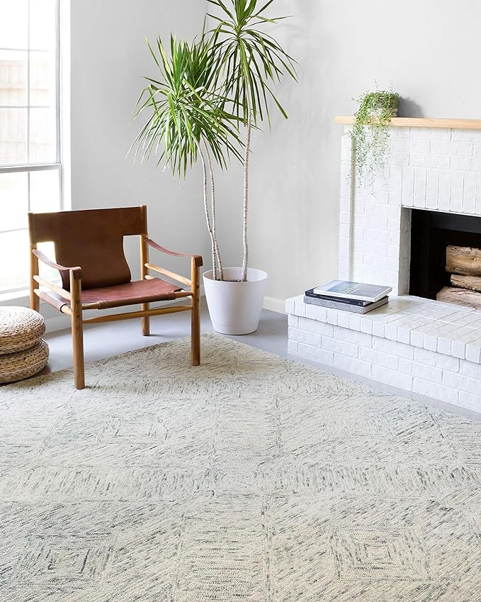 Loloi II Ziva Collection ZV-05 Sky 3'-6" x 5'-6" Accent Rug