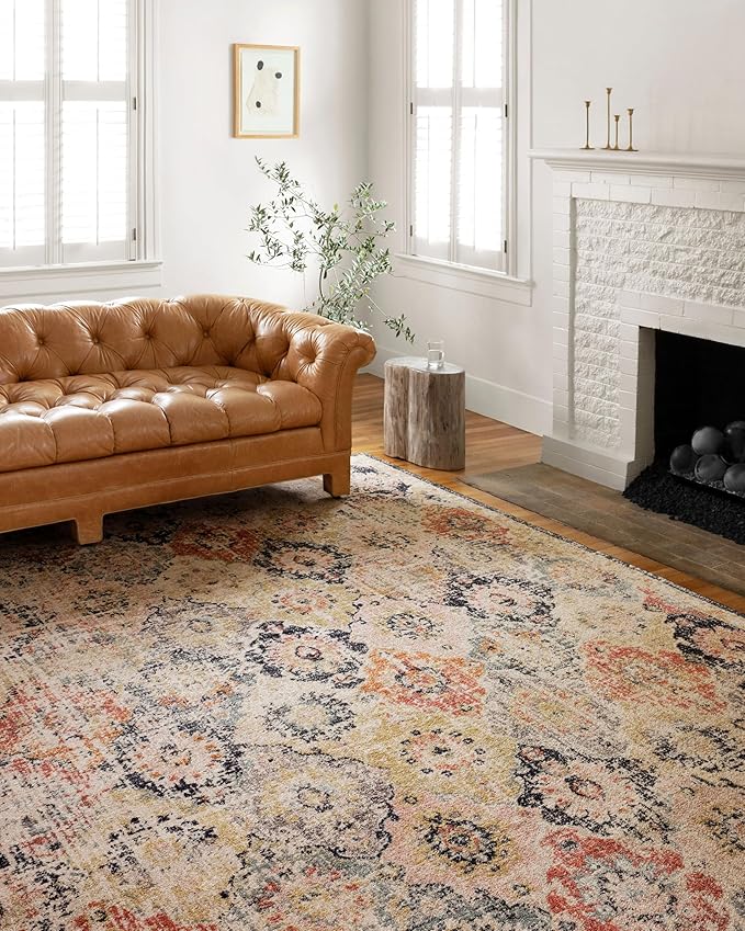 Loloi Jocelyn Collection JOC-07 Khaki/Multi 9'-6" x 12'-6" .38" Thick Area Rug