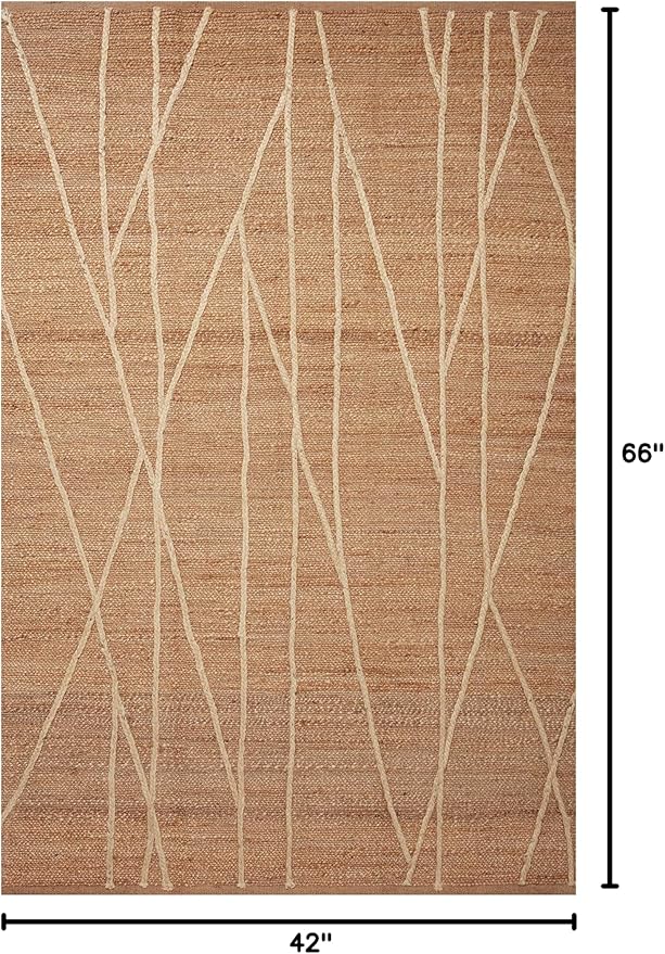 Loloi Bodhi Collection BOD-03 Natural/Ivory 3'-6" x 5'-6" Accent Rug