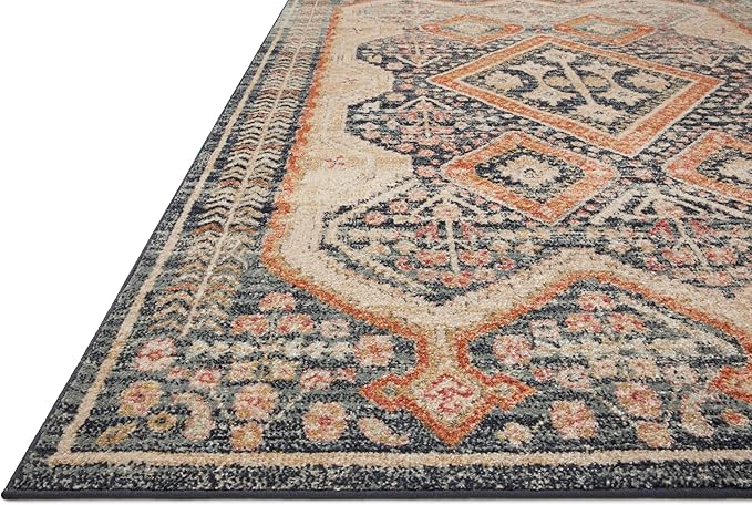 Loloi Jocelyn Collection JOC-05 Navy/Multi 2'-3" x 7'-6" .38" Thick Runner Rug
