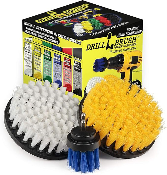 Spin Brush for Cleaning Bathroom - Cleaning Scrub Brush - Nylon Brushes for Cleaning - Soft Cleaning Brush - Thin Cleaning Brush for Tight Spaces - Boat Cleaning Brush - Tile Scrub Brush - Grout Tool