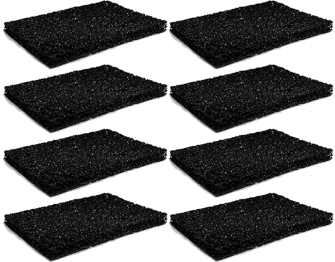 Nispira Activated Charcoal Odor Filter Refills Deodorizers Compatible with Simplehuman Filter Case Trash Cans, 8 Packs