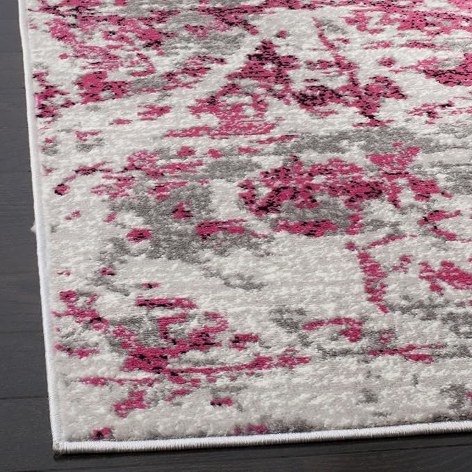 SAFAVIEH Skyler Collection 10' x 14' Pink/Ivory SKY186N Modern Abstract Non-Shedding Living Room Dining Bedroom Area Rug