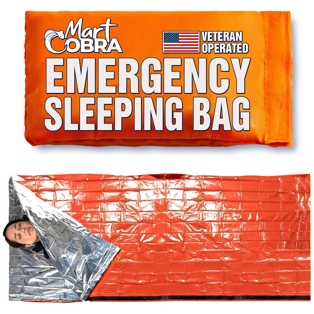 Emergency Sleeping Bag Mylar Bivy Sack Thermal Heat Survival Gear - Image 1