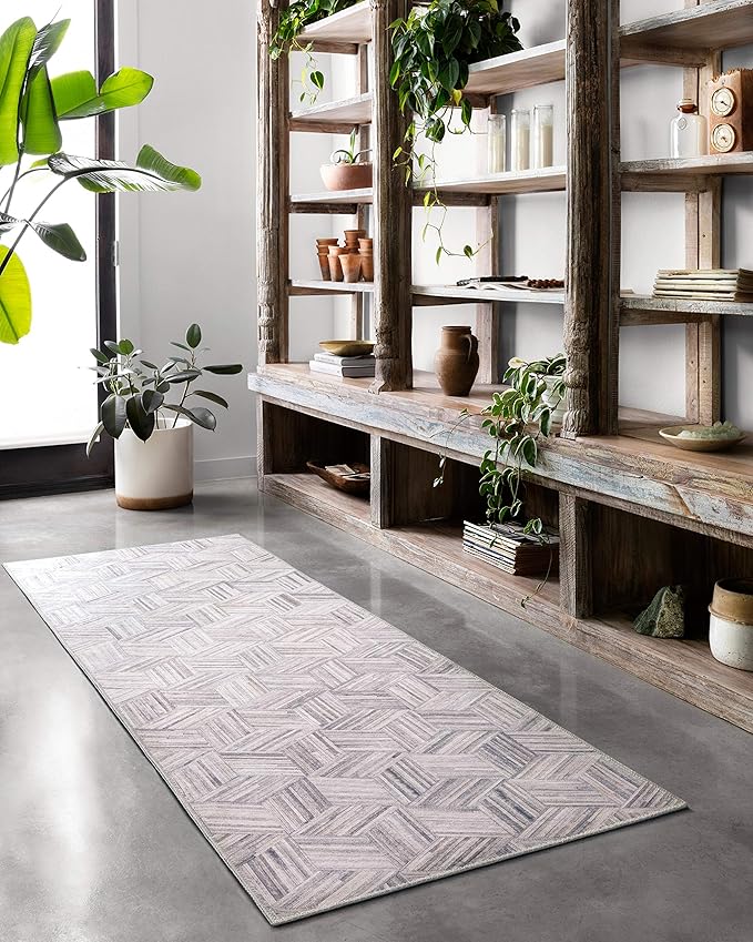 Loloi Maddox Collection MAD-07 Lt Grey/Ivory 3'-6" x 5'-6" Accent Rug
