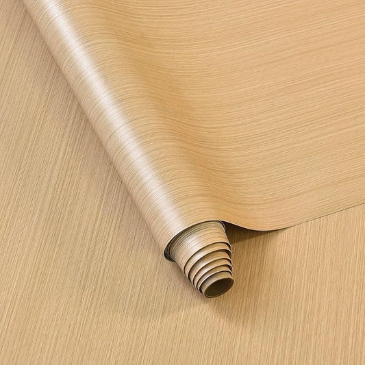 BOMENG Extra Wide Brown Wood Contact Paper Thick Oak Wood Wallpaper Peel and Stick 48"x118" Waterproof Removable Faux Wood Grain Vinyl Wrap for Cabinets Drawers