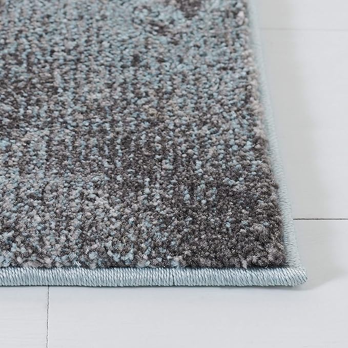 SAFAVIEH Glacier Collection Area Rug - 9' x 12', Blue & Pink, Modern Abstract Design, Non-Shedding & Easy Care, Ideal for High Traffic Areas in Living Room, Bedroom (GLA125L)