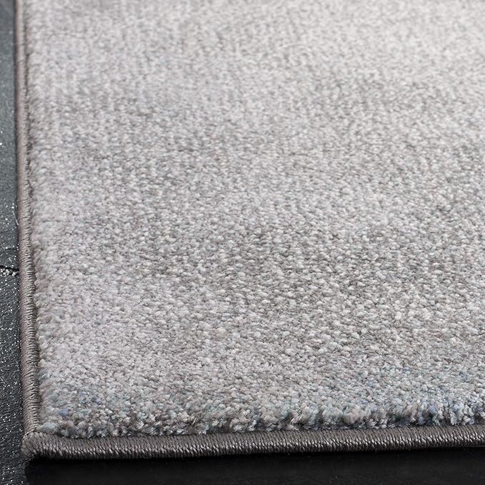 SAFAVIEH Galaxy Collection Area Rug - 8' Square, Blue & Grey, Modern Abstract Design, Non-Shedding & Easy Care, Ideal for High Traffic Areas in Living Room, Bedroom (GAL117M)
