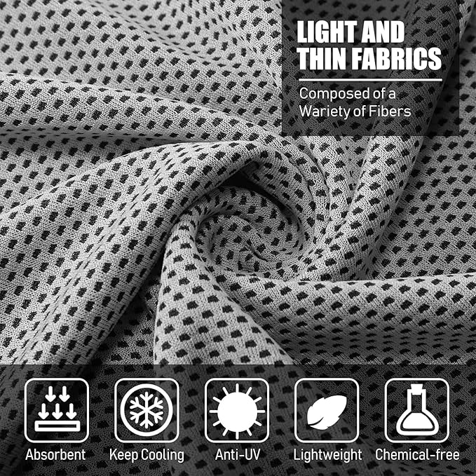 BBTO 100 Pack Cooling Towel - Microfiber Cold Sports Sweat Rags Neck & Face Breathable Ice Chilly Towel for Gym Yoga Golf Workout Beach Accessories