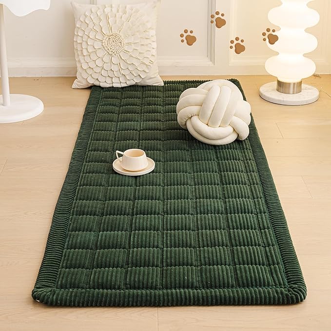 MEETSKY Couch Cover for 2 Cushion Couch Sofa, Non-Slip Couch Cover for Dog Washable Sofa Protector Pet Friendly Dog Mats for Couches Soft Furniture Covers, 27.6" x 70.9", Moss Green