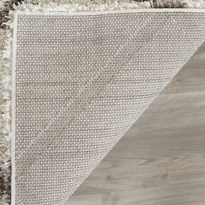 SAFAVIEH Hudson Shag Collection Accent Rug - 2'3" x 3'9", Grey & Ivory, Trellis Design, Non-Shedding & Easy Care, 2-inch Thick Ideal for High Traffic Areas in Foyer, Living Room, Bedroom (SGH281B)