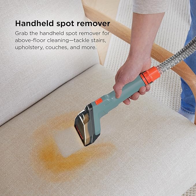 Shark CarpetXpert Upright Carpet, Area Rug & Upholstery Cleaner, Built-In Spot & Stain Remover & XL Tool, Perfect for Pets, Carpet Shampooer, 3 Cleaning Tools, Cleaning Solution, Slate Green, EX151