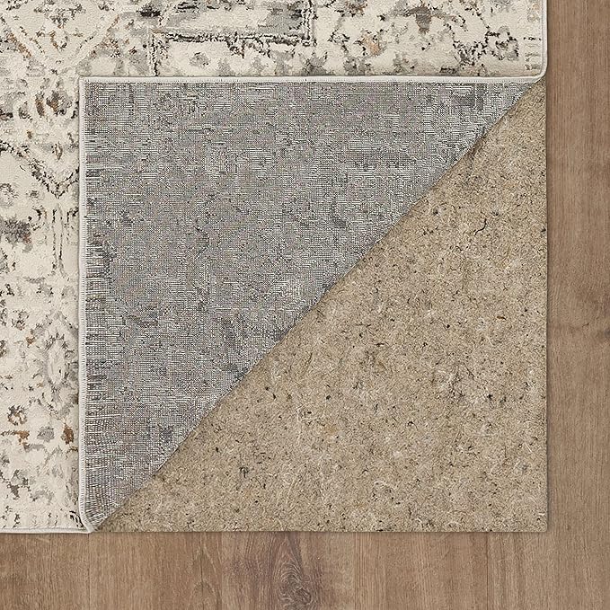 Mohawk Home Invati Traditional Floral Ornamental Cream 5' 3" x 8' Area Rug Perfect for Living Room, Dining Room, Office