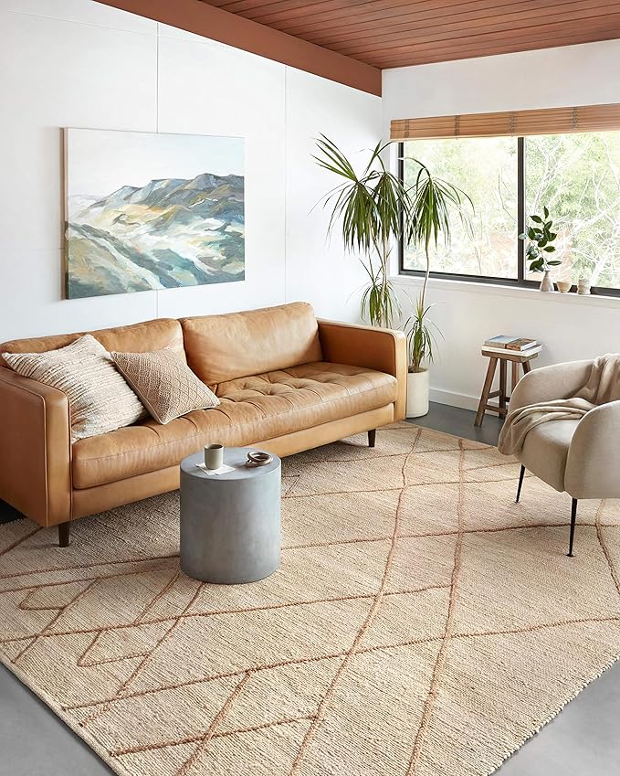 Loloi Bodhi Collection BOD-01 Ivory/Natural 3'-6" x 5'-6" Accent Rug