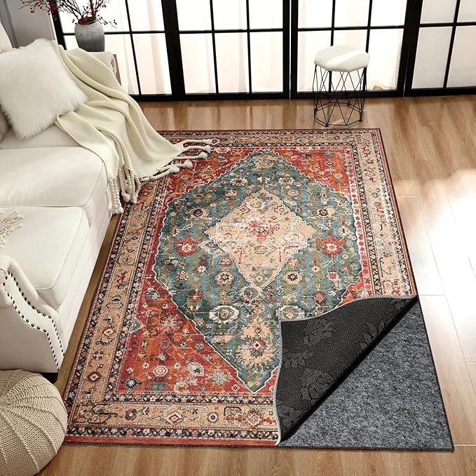 Waterproof Rug Pad, 2x8 Ft Under Area Rug Carpet Pad, Non Slip Rug Pads for All Floors and Hardwood Floors Finishes, Keep Carpets in Place Soft and Prevent Rug from Wrinkling or Buckling