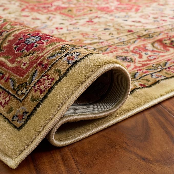 SAFAVIEH Lyndhurst Collection Runner Rug - 2'3" x 22', Ivory & Rust, Traditional Oriental Design, Non-Shedding & Easy Care, Ideal for High Traffic Areas in Living Room, Bedroom (LNH330R)