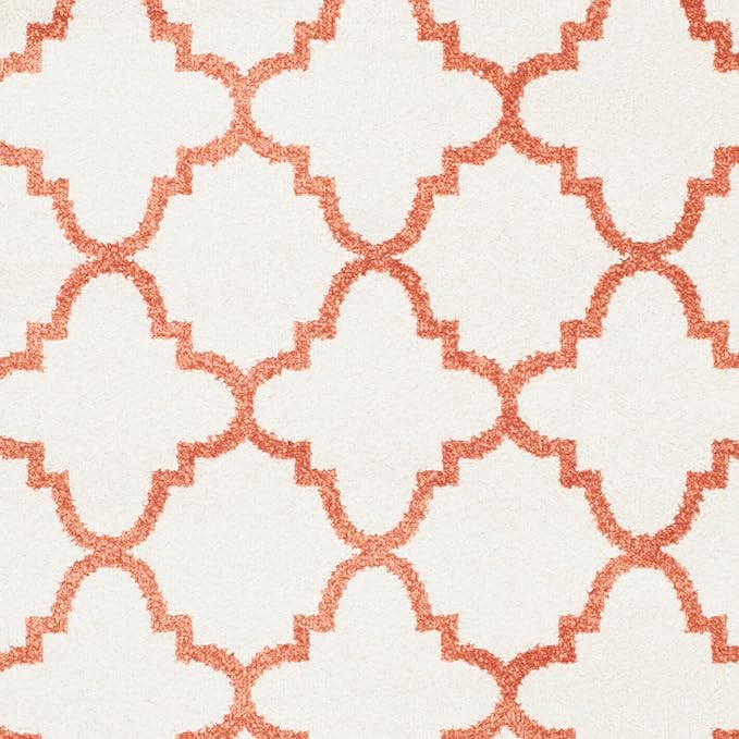 SAFAVIEH Amherst Collection Runner Rug - 2'3" x 11', Beige & Orange, Moroccan Trellis Design, Non-Shedding & Easy Care, Ideal for High Traffic Areas in Living Room, Bedroom (AMT422F)