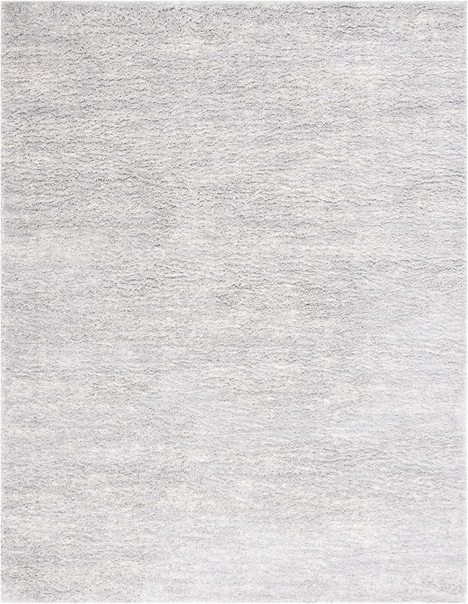 SAFAVIEH Berber Shag Collection Area Rug - 6'7" x 9', Grey & Ivory, Modern Design, Non-Shedding & Easy Care, 1.2-inch Thick, Ideal for The Living Room, Bedroom, Dining Room (BER563G-7)