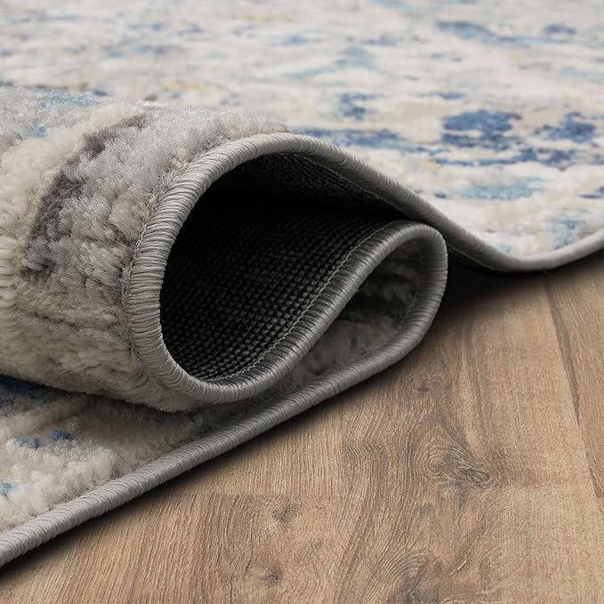 Mohawk Home Invati Traditional Floral Ornamental Royal Blue 2' x 10' Area Rug Perfect for Living Room, Dining Room, Office