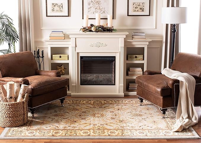 SAFAVIEH Lyndhurst Collection Accent Rug - 4' x 6', Grey & Beige, Traditional Oriental Design, Non-Shedding & Easy Care, Ideal for High Traffic Areas in Entryway, Living Room, Bedroom (LNH216G)