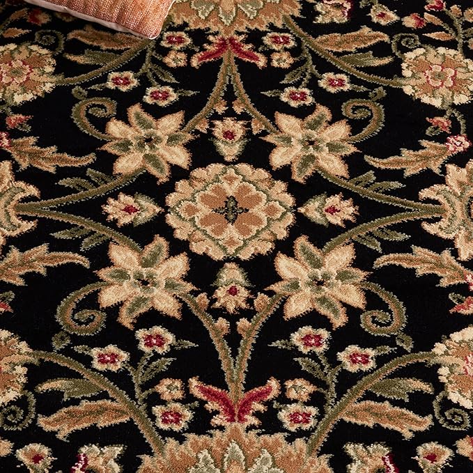 SAFAVIEH Lyndhurst Collection Runner Rug - 2'3" x 14', Black & Red, Traditional Oriental Design, Non-Shedding & Easy Care, Ideal for High Traffic Areas in Living Room, Bedroom (LNH212G)