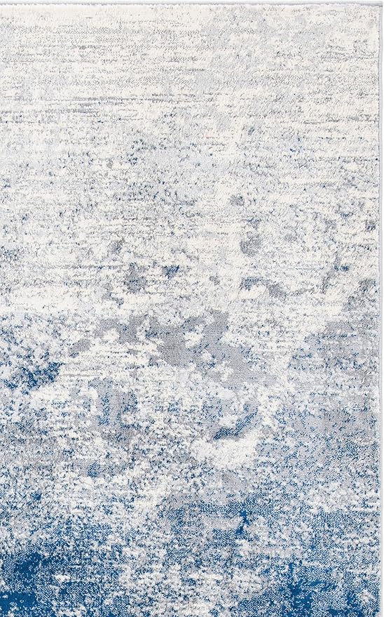 SAFAVIEH Brentwood Collection Area Rug - 10' x 13', Grey & Navy, Modern Abstract Design, Non-Shedding & Easy Care, Ideal for High Traffic Areas in Living Room, Bedroom (BNT822G)