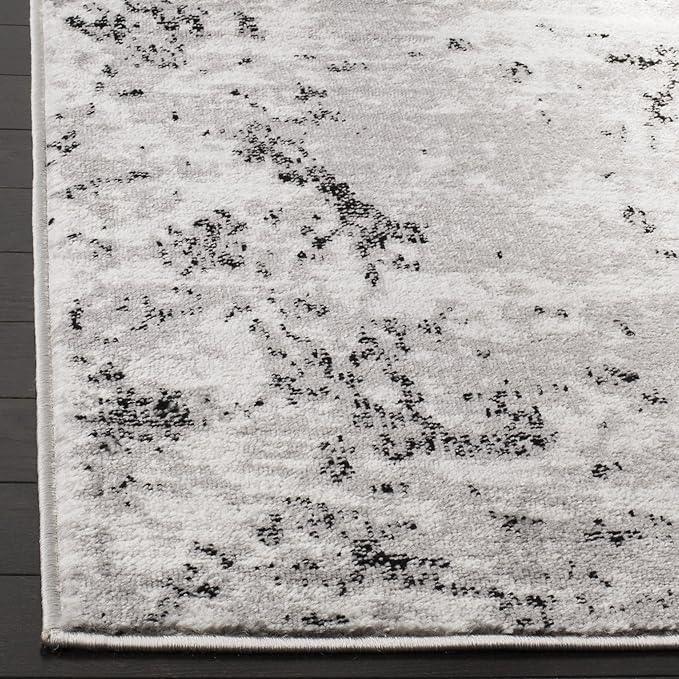 SAFAVIEH Skyler Collection 2' x 20' Grey/Ivory SKY186K Modern Abstract Non-Shedding Living Room Dining Entryway Foyer Hallway Runner Rug