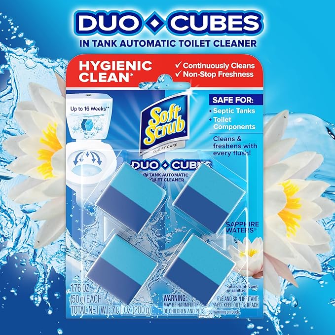 Soft Scrub in-Tank Toilet Cleaner Duo-Cubes, Sapphire Waters