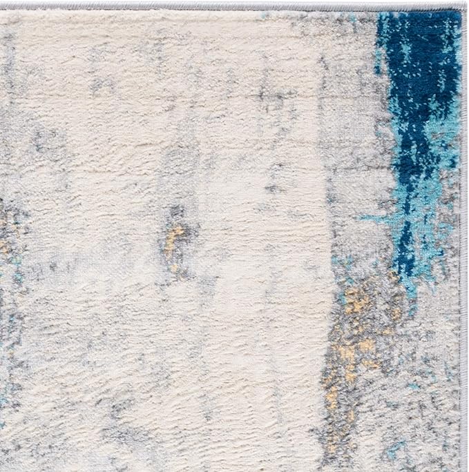SAFAVIEH Jasper Collection X-Large Area Rug - 12' x 15', Grey & Gold, Modern Abstract Design, Non-Shedding & Easy Care, Ideal for High Traffic Areas in Living Room, Bedroom (JSP101A)